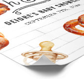 Oh Baby Pretzels & Schnullers Baby Dusche Willkomm Poster (Ecke)