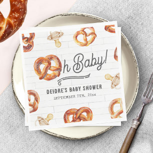 Oh Baby Pretzels & Schnullers Baby Dusche Willkomm Serviette