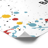 Oh Baby primäre Paint Spritzer Neutral Baby Dusche Poster (Ecke)