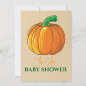 Oh Baby Pumpkin Baby Eltern-to-Be Dusche Einladung (Rückseite)