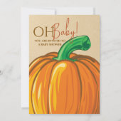 Oh Baby Pumpkin Baby Fall Parents-to-Be Dusche Einladung (Rückseite)