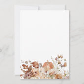 Oh Baby Pumpkin Fall Baby Dusche Einladung (Rückseite)