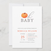 Oh Baby Pumpkin Gender Neutral Baby Dusche Einladung (Vorderseite)