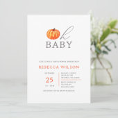 Oh Baby Pumpkin Gender Neutral Baby Dusche Einladung (Stehend Vorderseite)