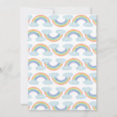 Oh Baby Rainbow Baby Dusche Einladung (Rückseite)