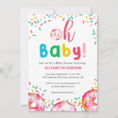 Oh, Baby! Rainbow Baby Shower Einladung (Vorderseite)