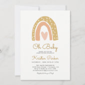Oh Baby Rainbow Baby Shower Einladungskarten (Vorderseite)
