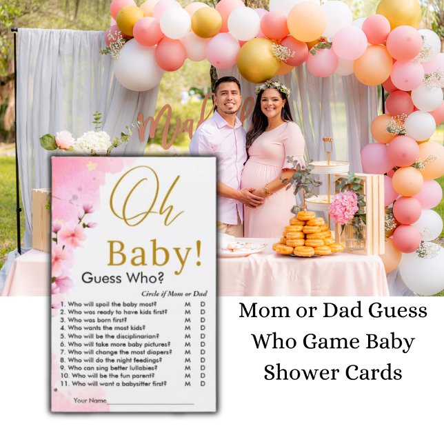 Oh Baby Ratess Who Game Baby Dusche (Oh Baby Guess Who Game Baby Shower)