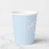 Oh, Baby! Retro Daisy Blue Baby Duschpapier Tassen Pappbecher (Rechts)