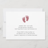 Oh Baby Rose Gold Custom Foto Girl Baby Dusche Einladung (Rückseite)