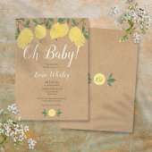 Oh Baby Rustic Boho Lemons Babydusche Einladung