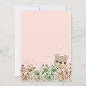 Oh Baby Rustic Greenery Teddy Bear Baby Dusche Einladung (Rückseite)