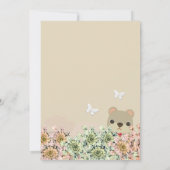 Oh Baby Rustic Greenery Teddy Bear Baby Dusche Einladung (Rückseite)