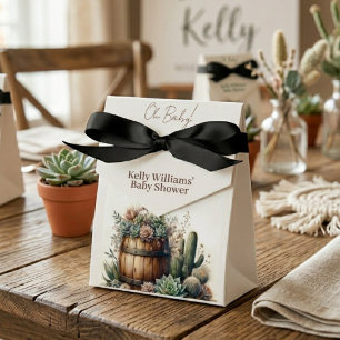 Oh Baby! Rustikale Sukkulenten & Kakteen-Baby-Part Geschenkschachtel