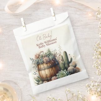 Oh Baby! Rustikale Sukkulenten & Kakteen-Baby-Part Geschenktütchen