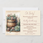 Oh, Baby! rustikale Sukkulturen & Kakti Babydusche Einladung (Vorderseite)