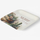 Oh, Baby! rustikale Sukkulturen & Kakti Babydusche Pappteller (Gewinkelt)