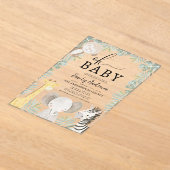 Oh Baby Safari Animal Boy's Baby Shower Acryleinladungen (Ablage )