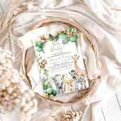 Oh Baby Safari Animal Jungle Green Baby Dusche Einladung