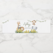 Oh Baby Safari Animals Baby Dusche Wasserflaschenetikett (Einzelnes Label)