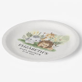 Oh Baby Safari Animals Baby Shower Pappteller (Schrägansicht)