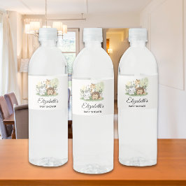 Oh Baby Safari Animals Baby Shower Wasserflaschenetikett