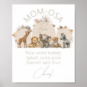 Oh Baby Safari Animals Boho Baby Dusche Bar Poster (Vorne)