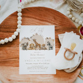 Oh Baby Safari Animals Boho Baby Dusche Einladung