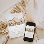 Oh Baby Safari Animals Boho Baby Dusche Einladung