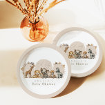 Oh Baby Safari Animals Boho Baby Dusche Pappteller<br><div class="desc">Ein kleiner wilder ist unterwegs? Natürlich wirst du feiern! Dieses Oh Baby Safari Animals Boho Design hilft Ihnen,  eine tolle Baby Dusche zu planen!</div>