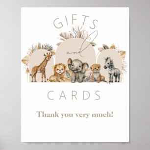 Oh Baby Safari Animals Boho Baby Duschgeschenke Poster