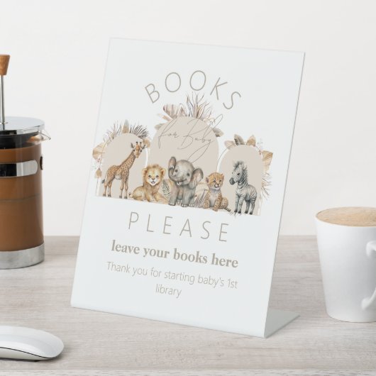 Oh Baby Safari Animals Boho Baby Showbook Sockelschild (In SItu)