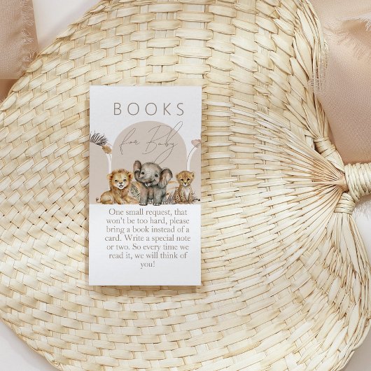 Oh Baby Safari Animals Boho Baby Showbücher Begleitkarte