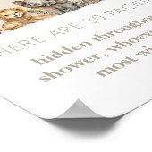 Oh Baby Safari Animals Boho Shower Schnuller Hunt Poster (Ecke)