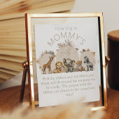 Oh Baby Safari Boho Dusche Wie groß Mama Bauchspie Poster