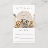 Oh Baby Safari Boho Shower Tierwracker-Spiel Begleitkarte (Vorderseite)