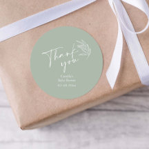 Oh Baby Sage Green Modern Baby Dusche Danke