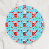 Oh Baby Santa & Mrs Claus Baby Dusche Danke Geschenkanhänger (Rückseite)