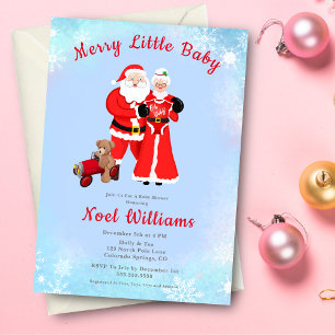 Oh Baby Santa & Mrs Claus Baby Dusche Einladung