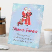Oh Baby Santa & Mrs Claus Baby Dusche Gefallen Sockelschild (In Situ)