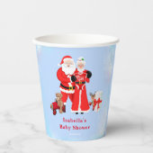 Oh Baby Santa & Mrs Claus Baby Dusche Pappbecher (Vorderseite)