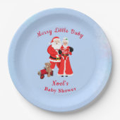 Oh Baby Santa & Mrs Claus Baby Dusche Pappteller (Vorderseite)