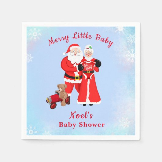 Oh Baby Santa & Mrs Claus Baby Dusche Serviette (Vorderseite)