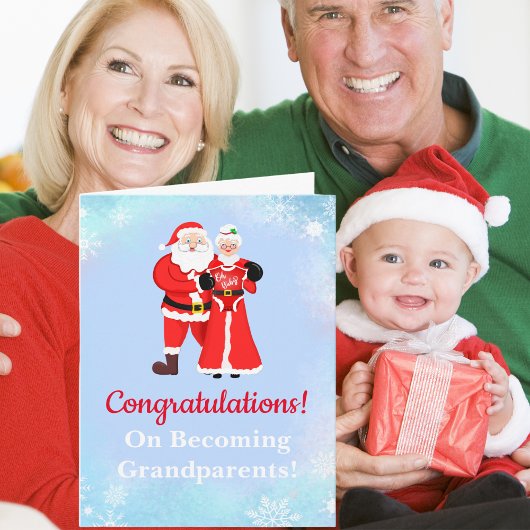 Oh Baby Santa & Mrs Claus Grandeleltern Karte