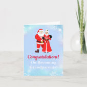 Oh Baby Santa & Mrs Claus Grandeleltern Karte (Vorderseite)