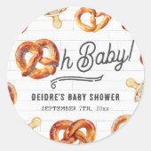 Oh Baby-Scheiben und Schnuller neutrale Babydusche Runder Aufkleber (Vorderseite)