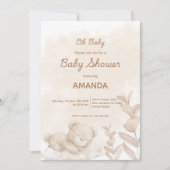 Oh, Baby! Schlafbärendusche Einladung (Vorderseite)