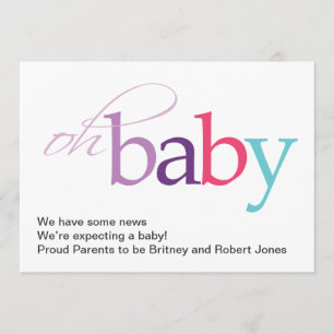 Oh Baby! Schwangerschafts-Mitteilung Ankündigung