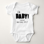 Oh Baby-Schwangerschafts-Mitteilung | Baby Strampler (Vorderseite)
