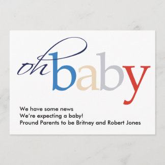 Oh, Baby! Schwangerschaftsankündigung Ankündigung